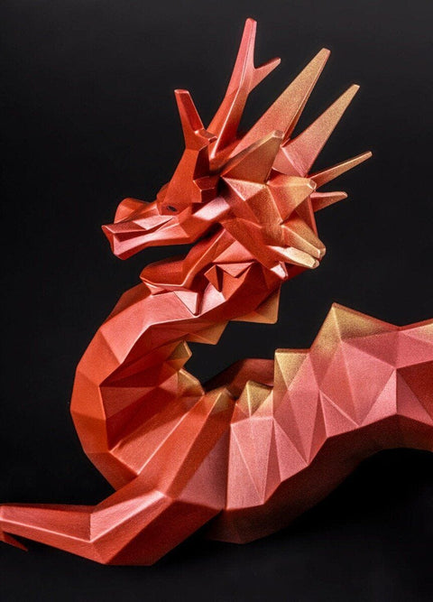 ROT-GOLD-DRACHEN-SKULPTUR 1002033 LLADRO' ROT
