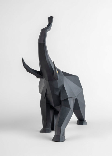 LLADRO' SCHWARZE ELEFANTENSKULPTUR MATT 1009559 43X52X20