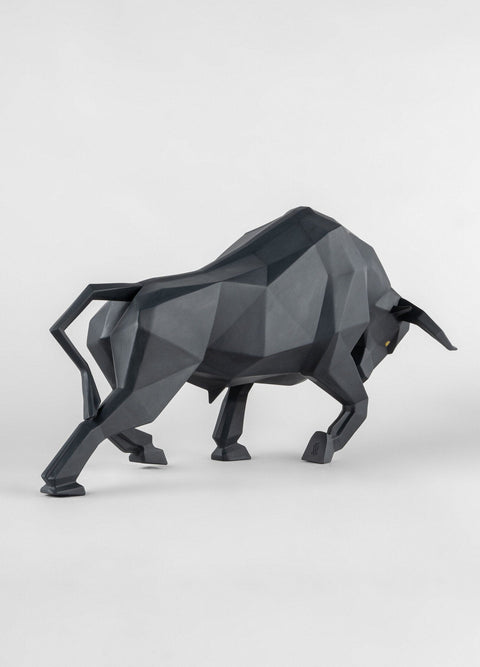 LLADRO' TORO MATE SCHWARZ 01009593