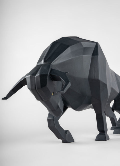 LLADRO' TORO MATE SCHWARZ 01009593