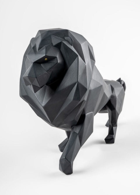 LÖWENSKULPTUR MATT SCHWARZ 1009746 25X48X14 CM LLADRO' SCHWARZ