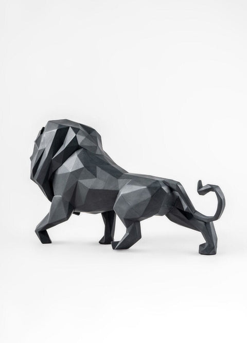 LÖWENSKULPTUR MATT SCHWARZ 1009746 25X48X14 CM LLADRO' SCHWARZ