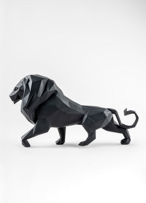 LÖWENSKULPTUR MATT SCHWARZ 1009746 25X48X14 CM LLADRO' SCHWARZ