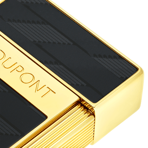 LI BIGGY 1872 SCHWARZES MONOGRAMM-FEUERZEUG 02579 ST DUPONT SCHWARZ
