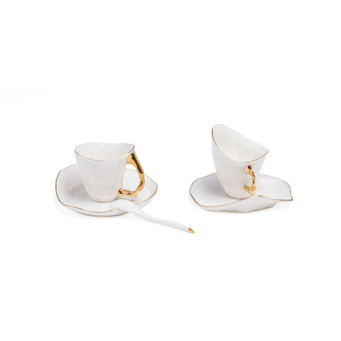 SELETTI SET MIT 2 MELTDOWN-KAFFEETASSEN AUS PORZELLAN 09595