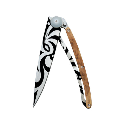 COLTELLINO TASCABILE TITANIUM JUNIPER WOOD TRIBAL ART. 1CB000020 DEEJO