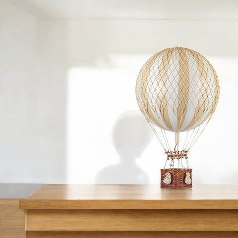 WEISS/ELFENBEIN HEISSLUFTBALLON 32 CM AP163W AUTHENTISCHES MODELL