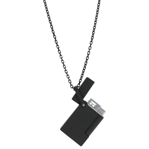 LI NECKLACE MATTSCHWARZ FEUERZEUG HALSKETTE K27068CH ST DUPONT