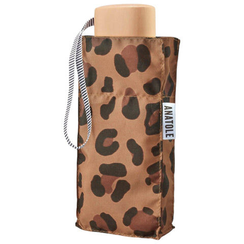 MICRO ANATOLE LEOPARD BRAUN REGENSCHIRM