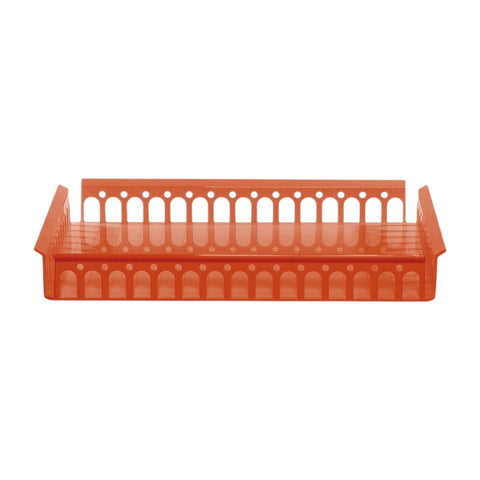 Kartell Rotes terrakottafarbenes quadratisches Tablett 01441/TE