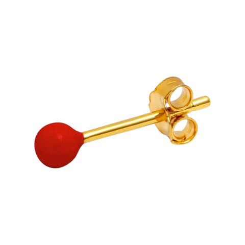 LULU COPENHAGEN VERGOLDETER 925 OHRRING LULU1164 COLOR BALL PASSION RED