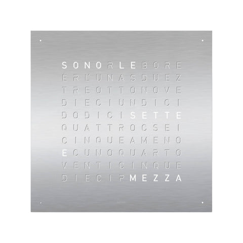 QLOCKTWO CLASSIC 45X45 QT4 EDELSTAHLPLATTE