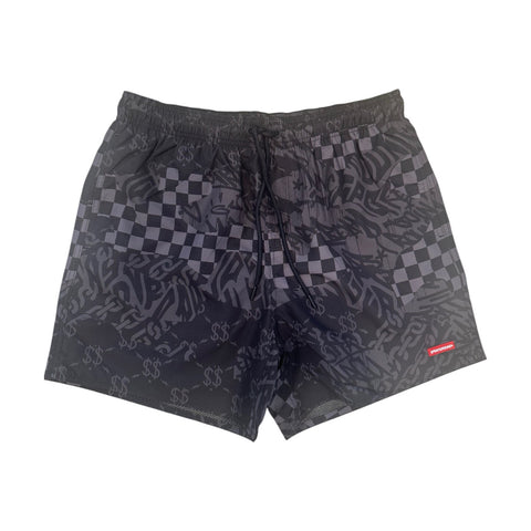 BADEANZUG L 3AM CHECK SWIM 910SWM2035MINT01 SPRAYGROUND SCHWARZ