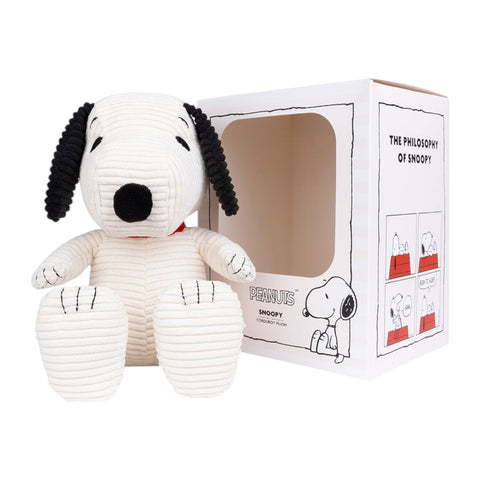 SNOOPY ECO COUDUROY IN GESCHENKBOX 27CM - 11'' WEISS