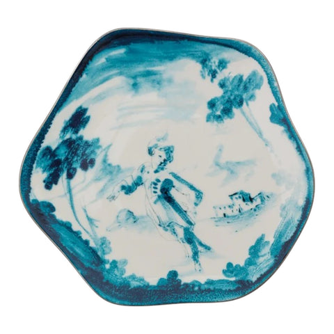 KLASSISCHER DESSERTTELLER AUF SÄURE Cm.21 H.2,4 - FIORENTINO ART.11234 SELETTI
