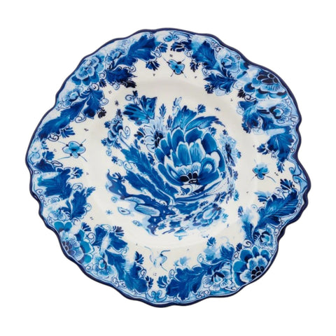 KLASSISCHER DESSERTTELLER AUF SÄURE Cm.21 h.2,4 - DELF ROSE ART.11235 SELETTI