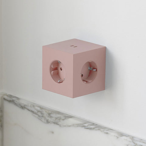 PRESA SQUARE 2 USB C NEW PINK SOCKET F AVOLT