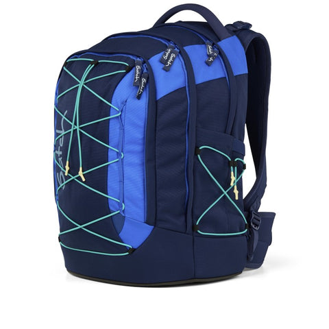 RUCKSACK PACK SCHULRUCKSACK SATCH CROSSED BLAU