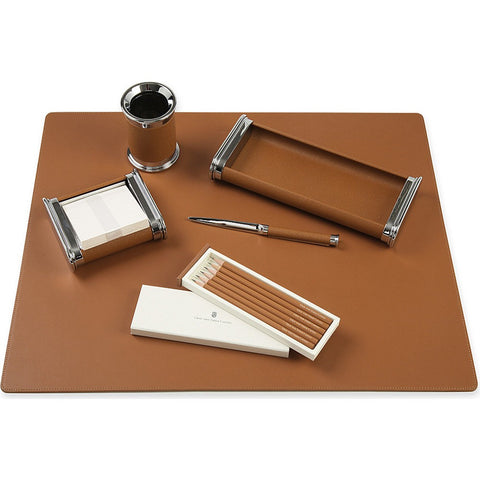 GRAF VON SCHREIBTISCH-ACCESSOIRE-SET COGNAC ART 118576 FABER CASTELL