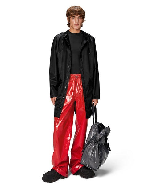 WASSERDICHTE LANGE JACKE BLACK GRAIN M ART. 12020 RAINS BLACK