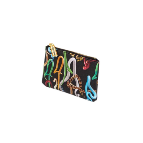 PU-FEDERMÄPPCHEN MIT BEDRUCKTEM TOILETTENPAPIER CM.15.5X9.5 SCHLANGEN SELETTI ART. 02512