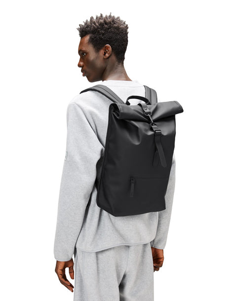 ZAINO ROLLTOP RUCKSACK W3 13320 RAINS BLACK