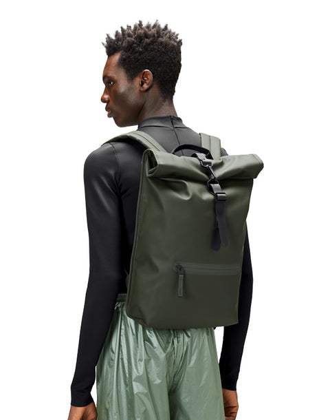 ZAINO ROLLTOP RUCKSACK W3 13320 RAINS GREEN