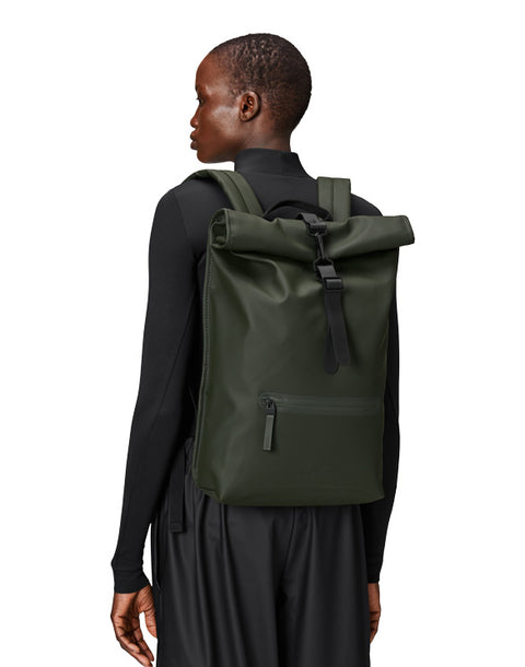 ZAINO ROLLTOP RUCKSACK W3 13320 RAINS GREEN