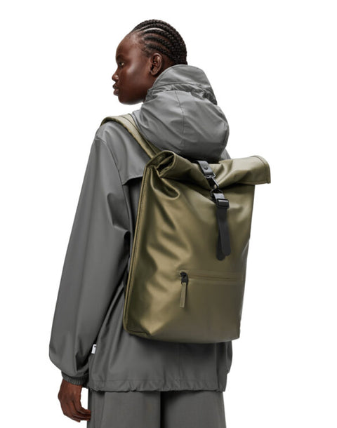 ROLLTOP RUCKSACK W3 REVEL ART.13320 RAINS GRÜN