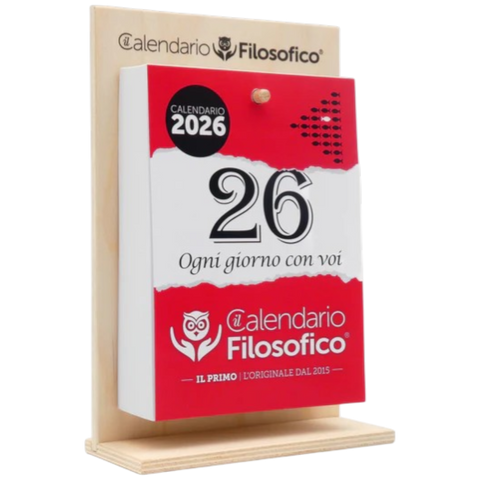 CALENDARIO FILOSOFICO FORMATO A4 C/SUPPORTO IN LEGNO ART. A4FLEG26