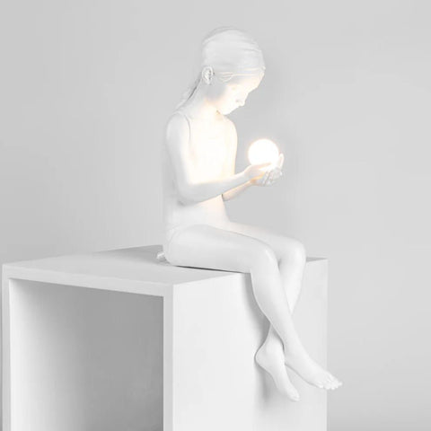 INNER GLOW LIGHT SCULPTURE _S MÄDCHEN 15321 SELETTI WEISS