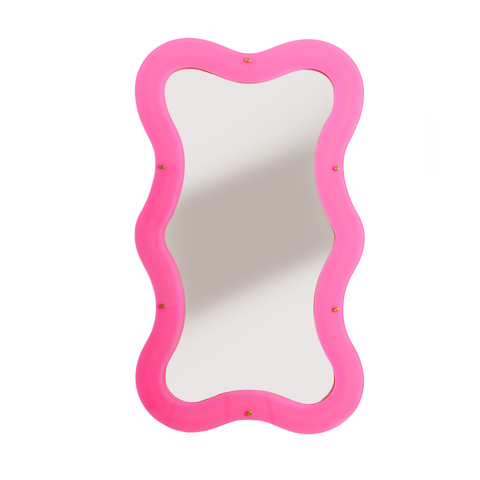 SUPERCURVE SPIEGEL MIT BELEUCHTETEM RAHMEN 59,77X102,55 ART. 17166 SELETTI PINK