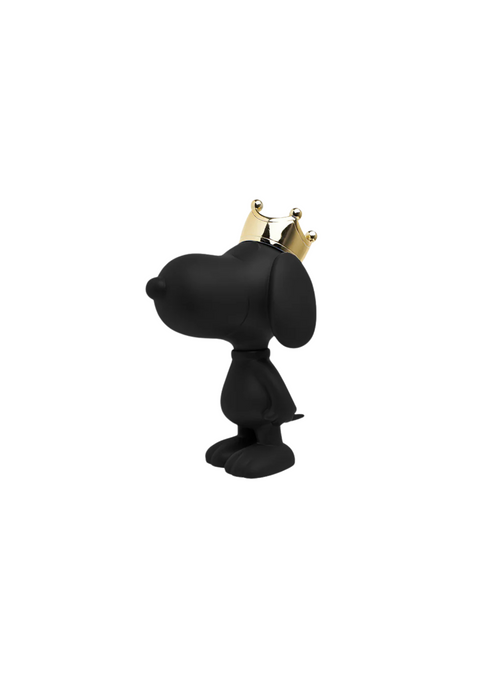 SKULPTUR SNOOPY KRONE SCHWARZ & GOLD 31CM PEAST03101MANOOR LEBLON DELIENNE SCHWARZ