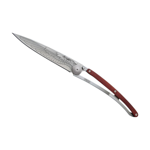 COLTELLINO TASCABILE TITANIUM CORAL WOOD WING ART. 1CB000016 DEEJO
