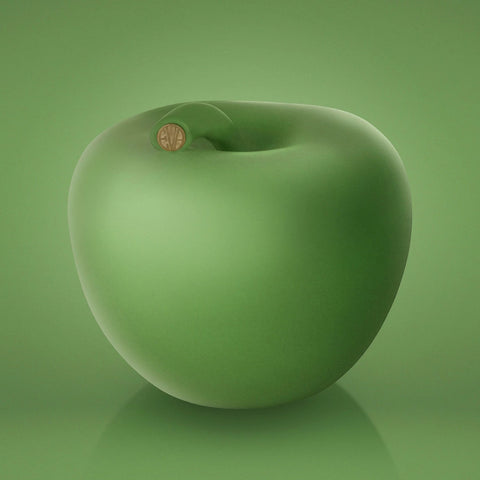 EVA MELA IN CERAMICA GRANDE MONOCOLOR MATT VERDE GERMOGLIO