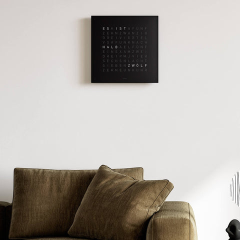 QLOCKTWO CLASSIC 45X45 QT4 SCHWARZES PANEL