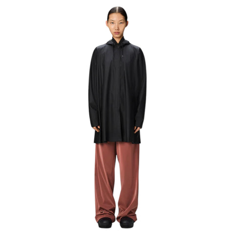 REGENMANTEL A-LINIE W JACKE XS W3 18050 RAINS SCHWARZ