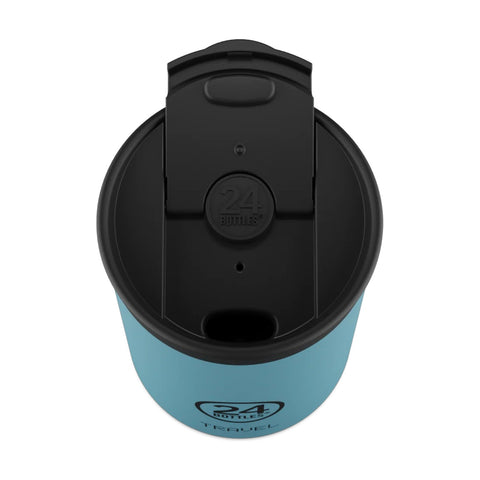 Reisebecher Glas 350 ml 24 Flaschen Puderblau