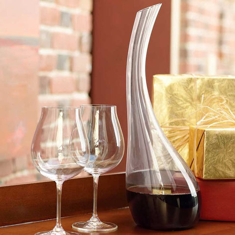EINZELNE HORNKARAFFE 1977/13 RIEDEL TRANSPARENT