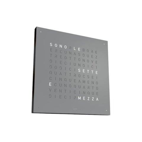 QLOCKTWO CLASSIC 45X45 QT4 GRAUES PANEL (GRAUER PFEFFER)