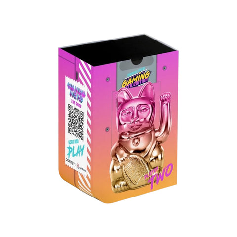 MANEKI NEKO PLAYER TWO GLÄNZEND ROSA/GELB GLÜCKSKATZE MEHRFARBIG