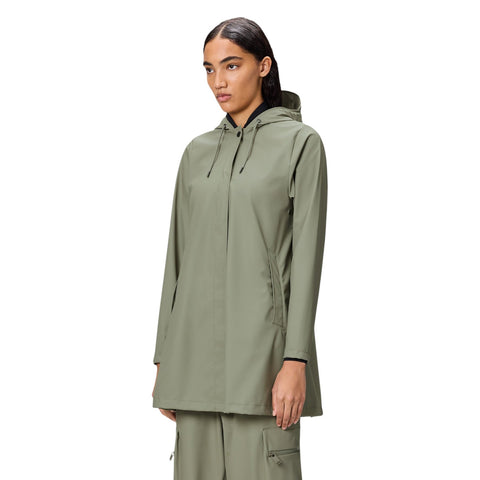 REGENMANTEL A-LINIE W JACKE XS W3 18050 RAINS DRIFT GREEN
