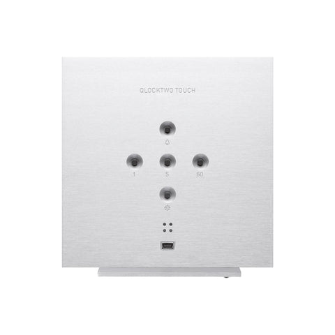 QLOCKTWO TOUCH 13,5X13,5 CM VOLLMETALL