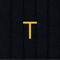 BLAUE HERRENSOCKEN MIT SENFGRAUEN INITIALEN - GRÖSSE 40/45 -T- 134-0-T EINZELNE SOCKEN