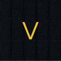 BLAUE HERRENSOCKEN MIT SENFGRAUEN INITIALEN - GRÖSSE 40/45 -V- 134-0-V EINZELNE SOCKEN