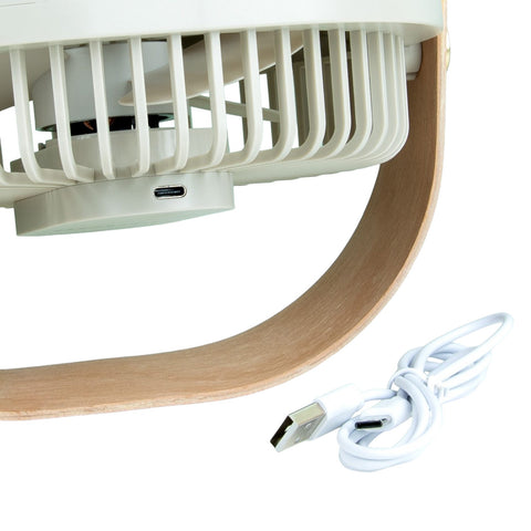TISCHVENTILATOR-FANTASTISCHES HOLZ, BEIGE PRINTWORKS