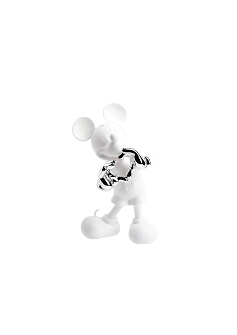 SKULPTUR MICKEY MIT LIEBE WEISS & SILBER DISST03003KHBC LEBLON DELIENNE WEISS