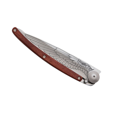 COLTELLINO TASCABILE TITANIUM CORAL WOOD WING ART. 1CB000016 DEEJO