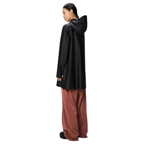 REGENMANTEL A-LINIE W JACKE XS W3 18050 RAINS SCHWARZ