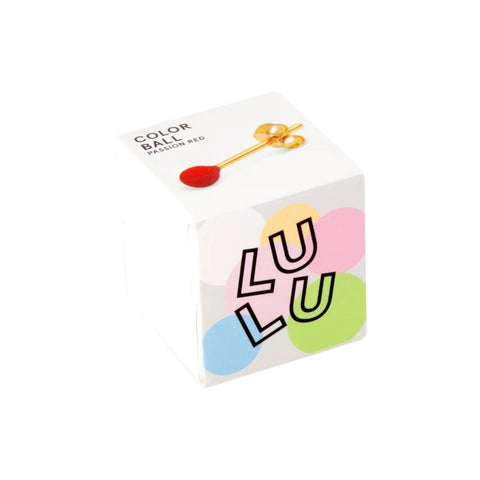 LULU COPENHAGEN VERGOLDETER 925 OHRRING LULU1164 COLOR BALL PASSION RED